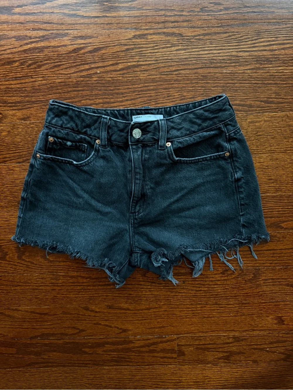 Garage Black Denim Shorts